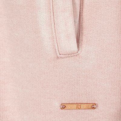 Girls blush pink washed hoodie